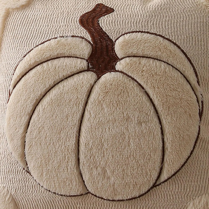 Allorry Fall Pillow Covers 18x18, 2 Pack, Beige Pumpkin Home Decor
