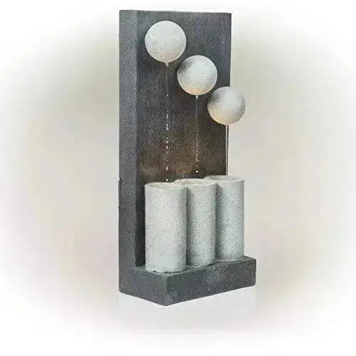 Alpine Corporation 3-Tier Modern Infinity Floor Fountain - 36" - Grey