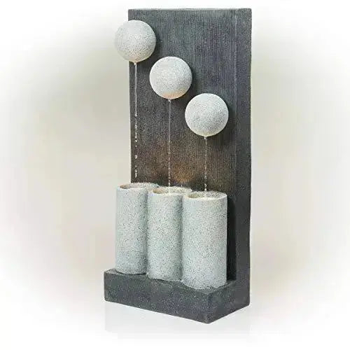 Alpine Corporation 3-Tier Modern Infinity Floor Fountain - 36" - Grey