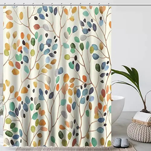 Amaredom Floral Shower Curtain Set