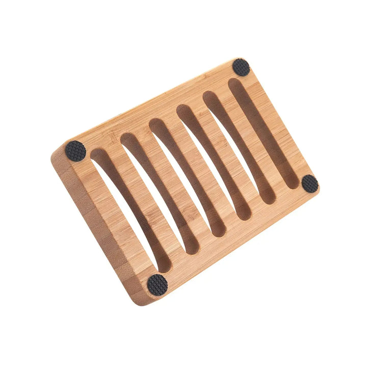 AmazerBath Soap Holder Soap Dish, Bamboo Soap Dish, 2 Pack Wood Soap Holder, Bar Soap Holder for Shower, Soap Tray Self Draining, Soap Saver for Shower, Bathroom, Kitchen(Natural Color) 