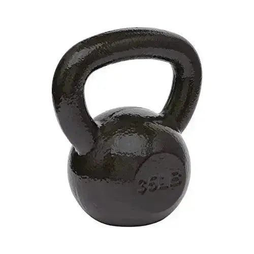 Amazon Basics Cast Iron Kettlebell, 35 Pounds - Black