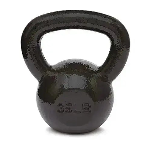 Amazon Basics Cast Iron Kettlebell, 35 Pounds - Black