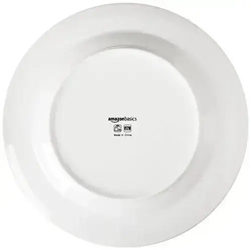 Amazon Basics Dinnerware Set, 18-PC, Serves 6 - White