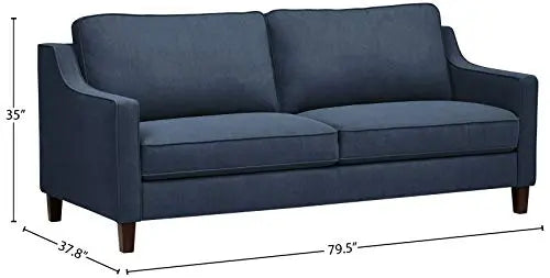Amazon Brand  Stone & Beam Blaine Modern Sofa Couch - Navy Blue Stone & Beam
