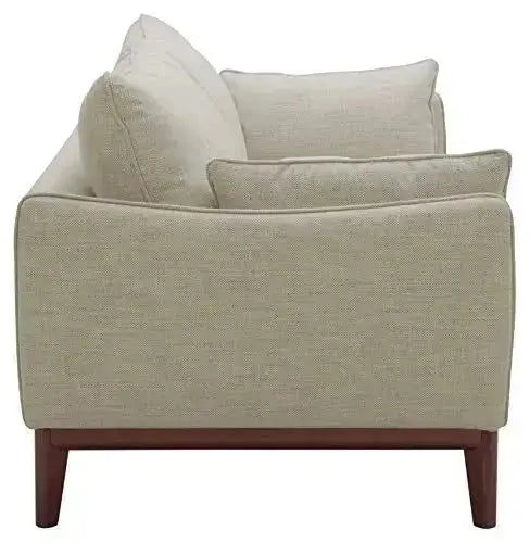 Amazon Brand Stone and Beam Hillman Sofa, Wood Base and Legs - Ivory