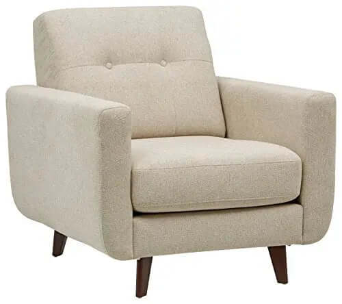 Amazon Brand  Rivet Sloane Mid-Century Modern Living Room Armchair - Shell Rivet