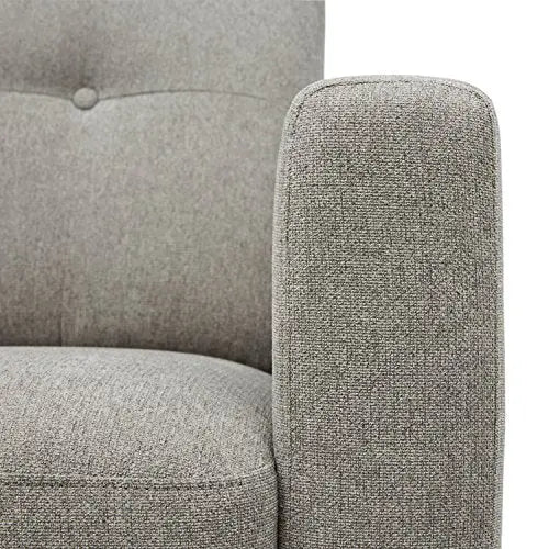 Amazon Brand  Rivet Sloane Mid-Century Modern Sofa Couch - Pebble Grey Rivet