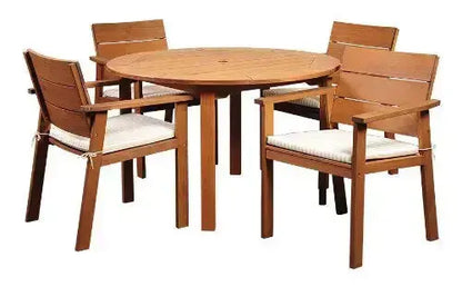 Amazonia Outdoor Furniture 5-Piece Nelson Eucalyptus Table Set - Brown