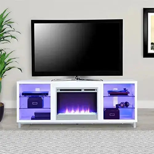 Ameriwood Home Fireplace TV Stand for TVs up to 70" - White