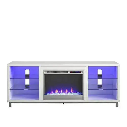 Ameriwood Home Fireplace TV Stand for TVs up to 70" - White