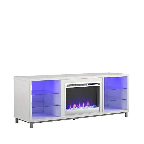 Ameriwood Home Fireplace TV Stand for TVs up to 70" - White