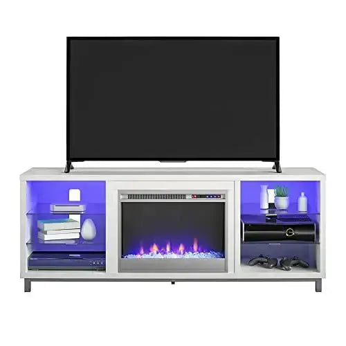 Ameriwood Home Fireplace TV Stand for TVs up to 70" - White