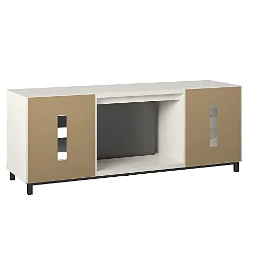 Ameriwood Home Lumina Deluxe Fireplace TV Stand for TVs up to 70" - White Plaster Ameriwood Home