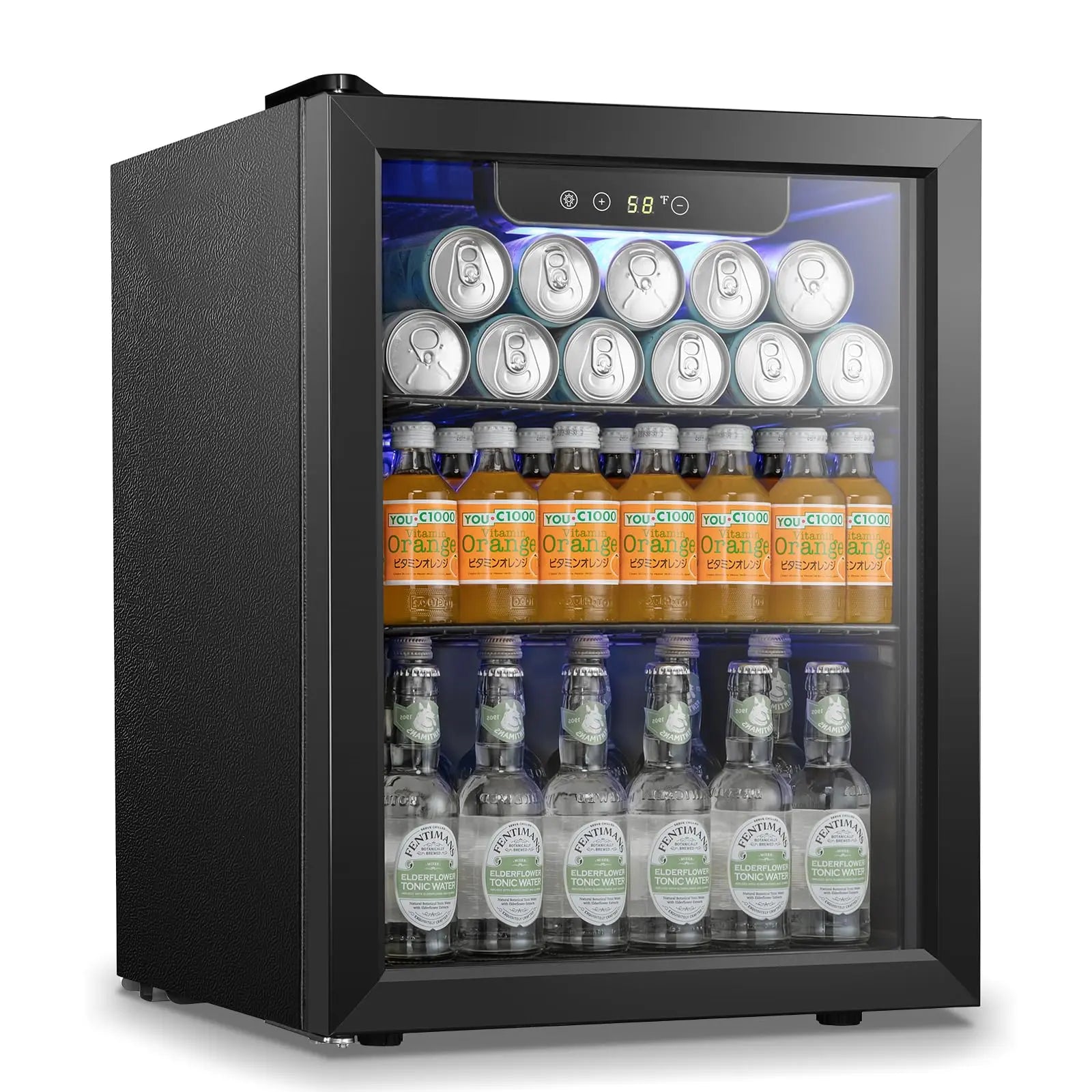 Antarctic Star Beverage Refrigerator Cooler, 68 Cans, 1.7 cu.ft. - Black 