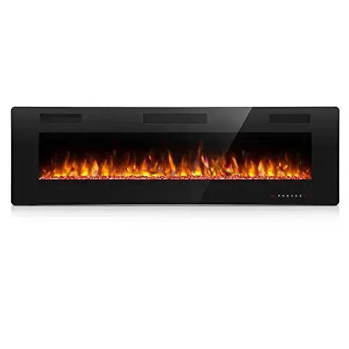 Antarctic Star Electric Fireplace, 50", In-Wall Recessed Mounted - Black