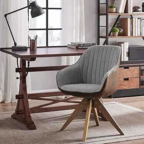 Art Leon Modern Accent Chair | Upholstered Swivel Chair - Brown Art Leon