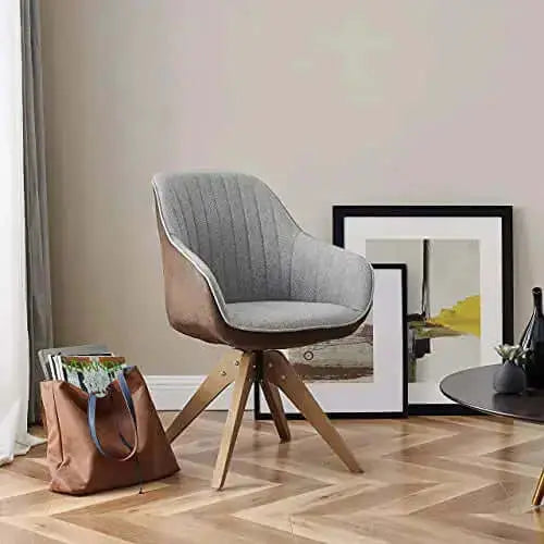 Art Leon Modern Accent Chair | Upholstered Swivel Chair - Brown Art Leon