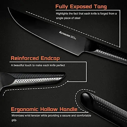 Astercook Knife Set,15 Pieces Chef Knife Set with Block for