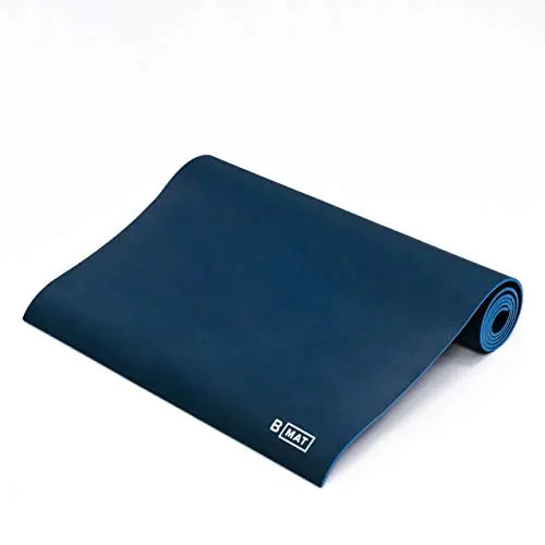 B YOGA B Mat 4mm Thick Yoga Mat | 100% Rubber, Sticky & Eco-Friendly Non-Slip Exercise Mat, 85" - Deep Blue B YOGA