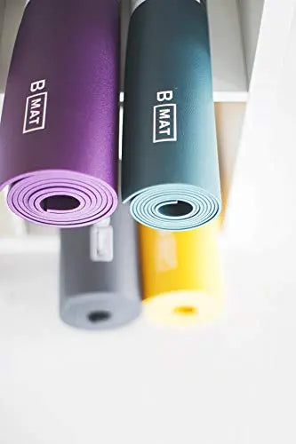 B YOGA B Mat 4mm Thick Yoga Mat | 100% Rubber, Sticky & Eco-Friendly Non-Slip Exercise Mat, 85" - Deep Blue B YOGA