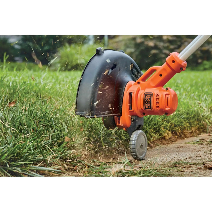 BLACK+DECKER Weed Wacker with Auto Feed, 14-Inch 2 in 1 String Trimmer Lawn Edger, Powerful 6.5-Amp Lightweight Electric Weed Eater (BESTA510) 