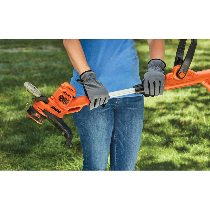 BLACK+DECKER Weed Wacker with Auto Feed, 14-Inch 2 in 1 String Trimmer Lawn Edger, Powerful 6.5-Amp Lightweight Electric Weed Eater (BESTA510) 