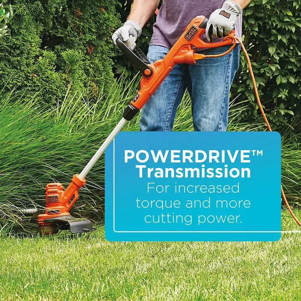 BLACK+DECKER Weed Wacker with Auto Feed, 14-Inch 2 in 1 String Trimmer Lawn Edger, Powerful 6.5-Amp Lightweight Electric Weed Eater (BESTA510) 