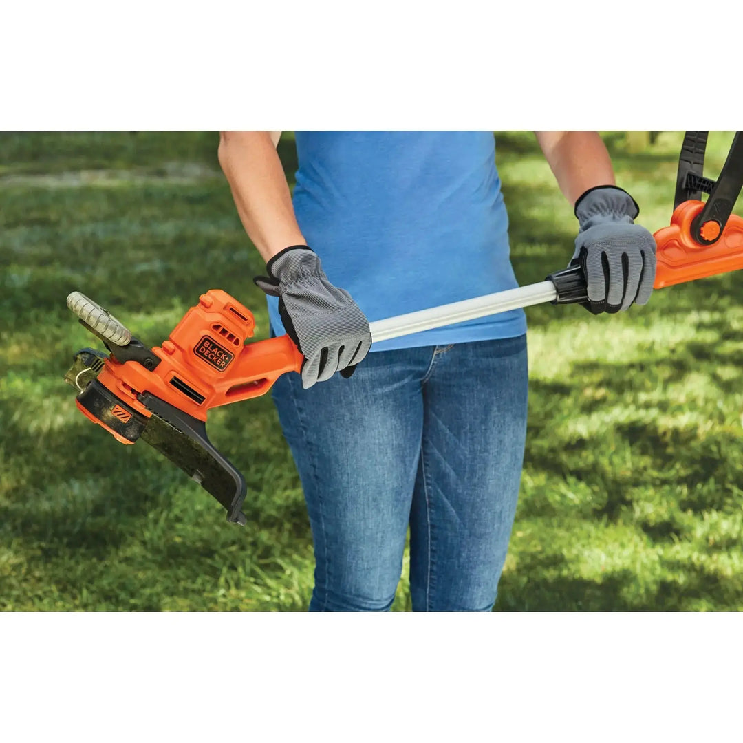 BLACK+DECKER Weed Wacker with Auto Feed, 14-Inch 2 in 1 String Trimmer Lawn Edger, Powerful 6.5-Amp Lightweight Electric Weed Eater (BESTA510) 