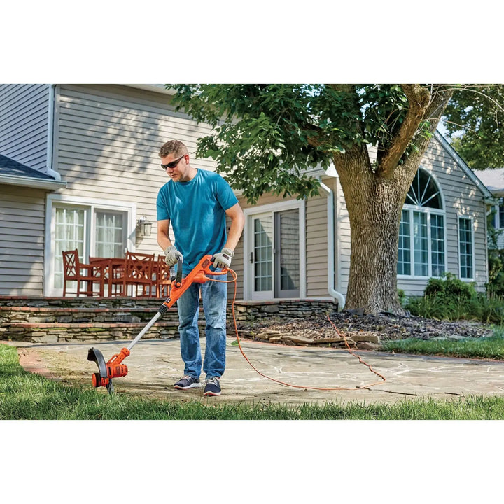 BLACK+DECKER Weed Wacker with Auto Feed, 14-Inch 2 in 1 String Trimmer Lawn Edger, Powerful 6.5-Amp Lightweight Electric Weed Eater (BESTA510) 