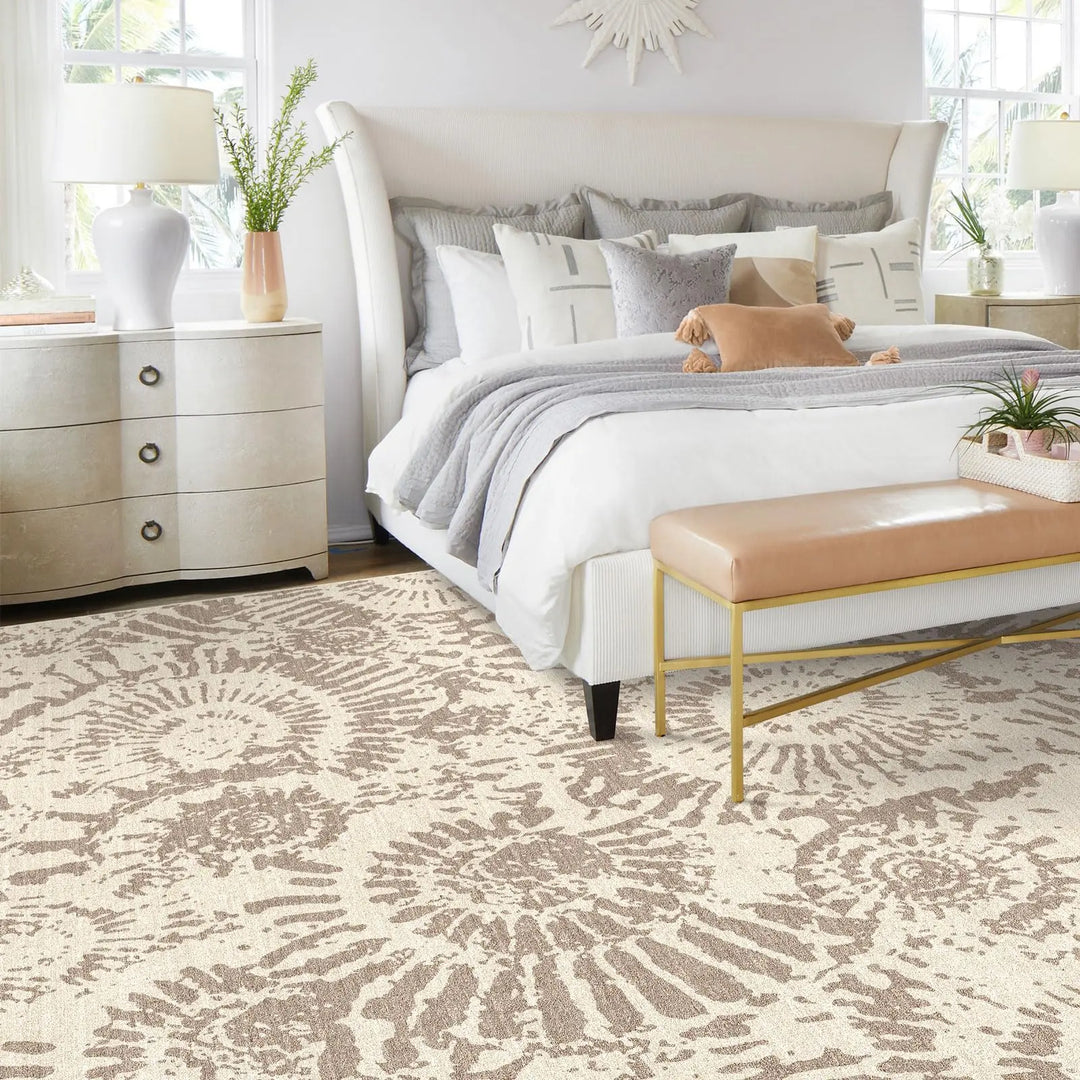 BLISSA Taupe Modern Living Room Rug - 8x10 Soft Washable Bedroom Area Rug