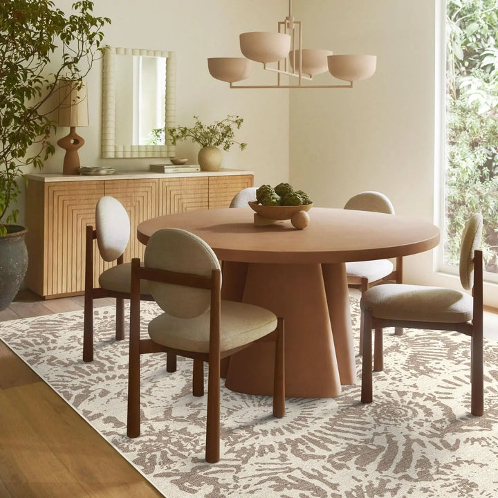 BLISSA Taupe Modern Living Room Rug - 8x10 Soft Washable Bedroom Area Rug