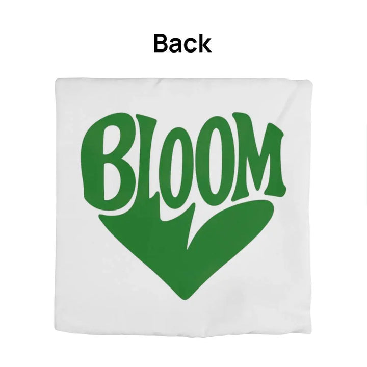 BLOOM Heart Throw Pillow Cover - Sage Green 
