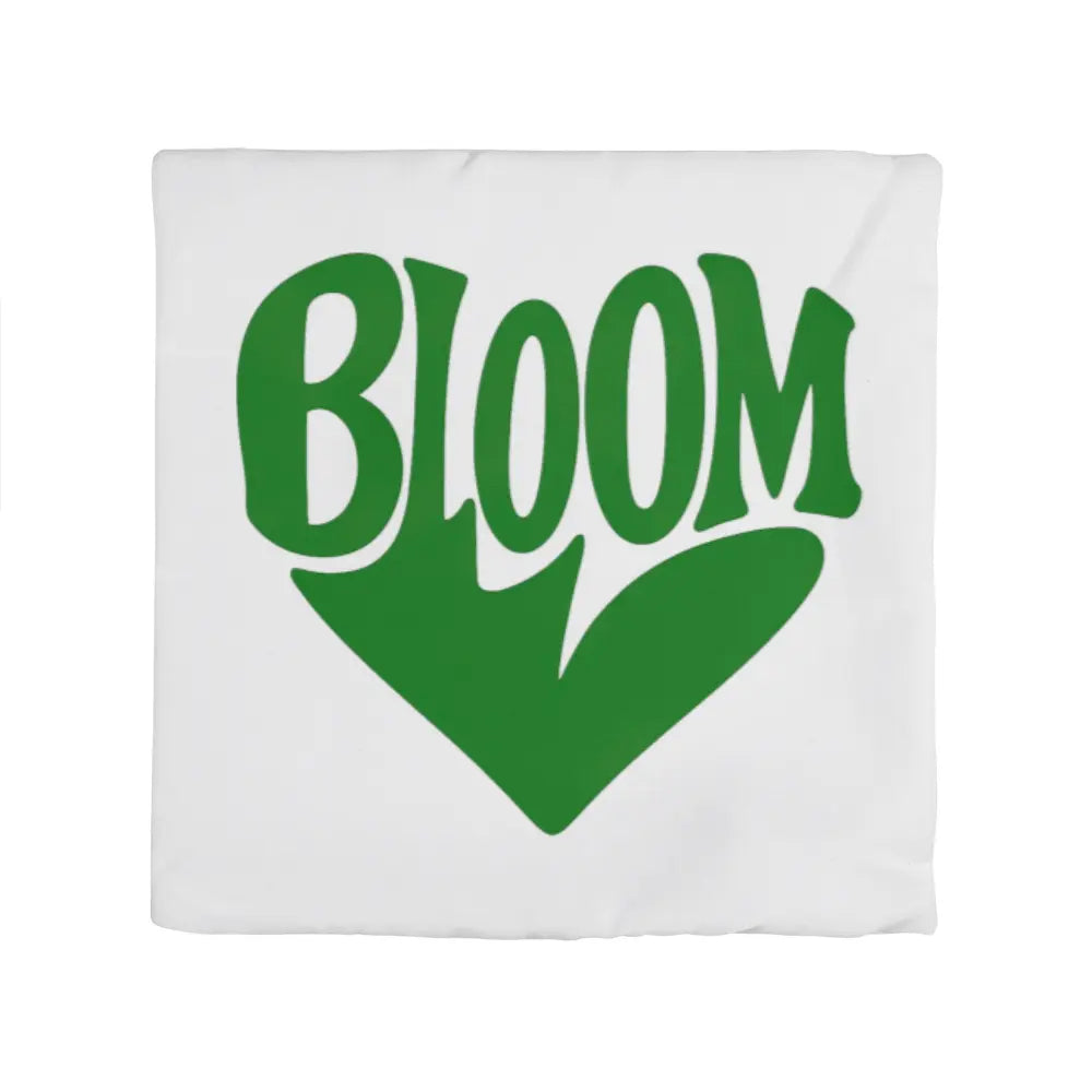 BLOOM Heart Throw Pillow Cover - Sage Green 