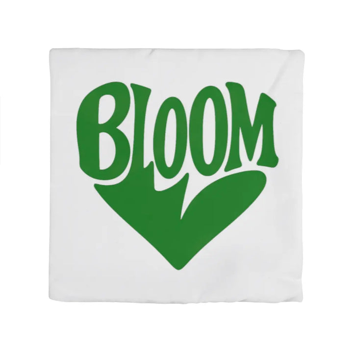 BLOOM Heart Throw Pillow Cover - Sage Green 