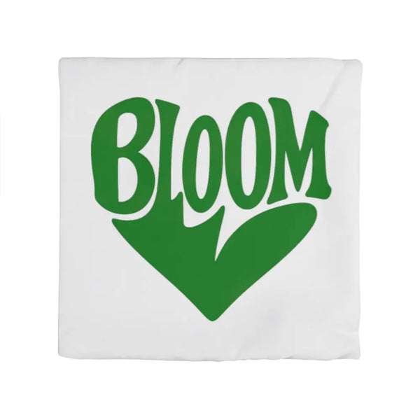 BLOOM Heart Throw Pillow Cover - Sage Green