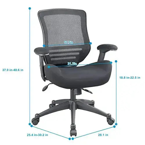 BOLISS Ergonomic Office Chair | Arm, Height Adjusting Function - Black BOLISS