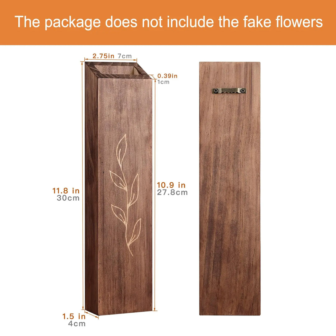 BOTOP Wooden Wall Vase Planter Set of 4