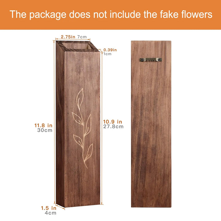BOTOP Wooden Wall Vase Planter Set of 4