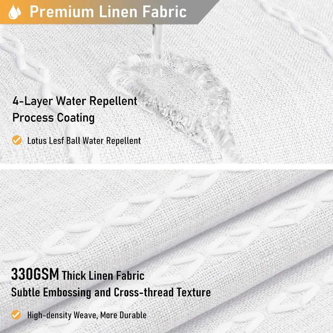 BTTN White Shower Curtain, Wrinkle Free, 72" x 72" - White 