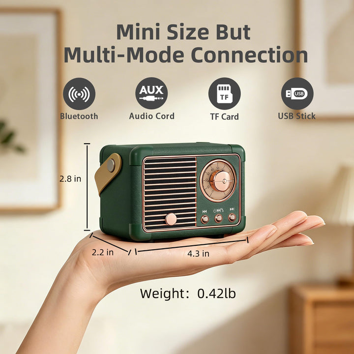 Baolira Retro Bluetooth Speaker, Office Decor for Women, Gifts for Teens 