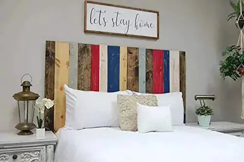 Barn Walls Americana Handcrafted Mix Headboard, Hanger Style - Multicolor