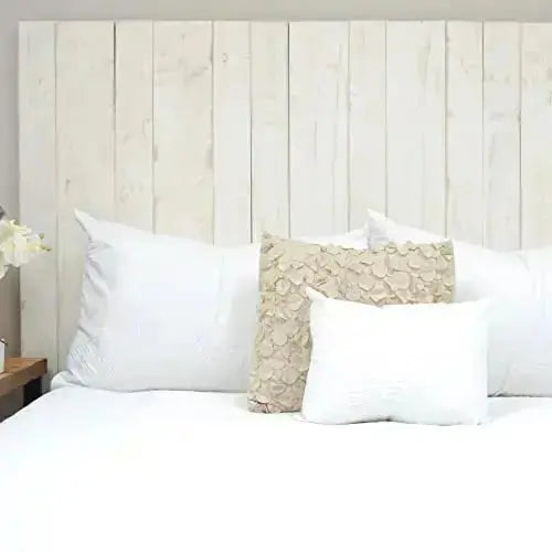 Barn Walls Handcrafted Weathered Headboard - Whitewash