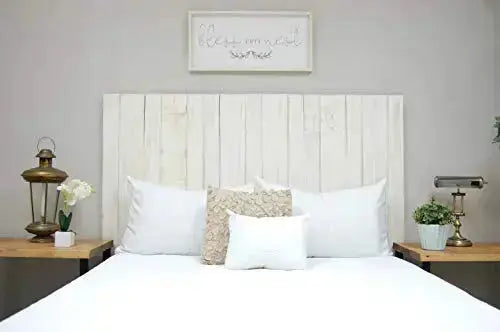 Barn Walls Handcrafted Weathered Headboard - Whitewash