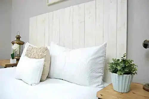 Barn Walls Handcrafted Weathered Headboard - Whitewash