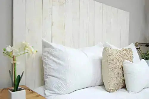 Barn Walls Handcrafted Weathered Headboard - Whitewash