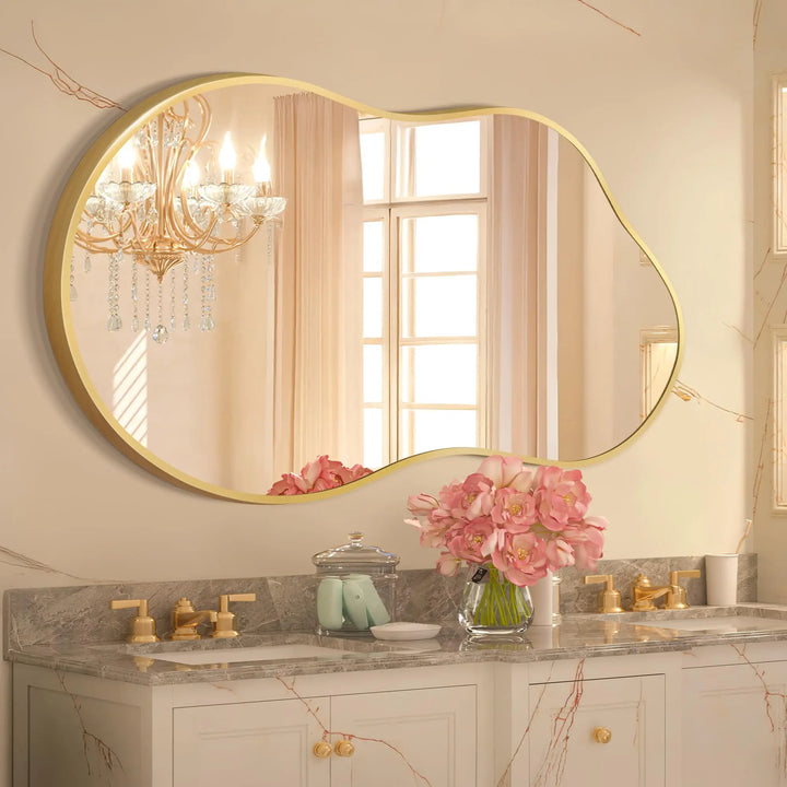 Bathroom Mirror for Over Sink-Gold Home Decor Wall Mirror 24"x 36"
