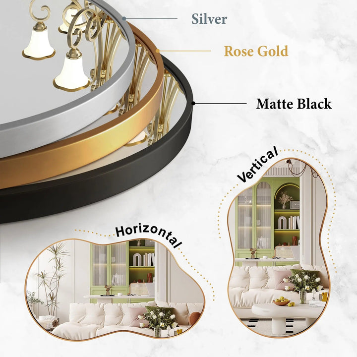 Bathroom Mirror for Over Sink-Gold Home Decor Wall Mirror 24"x 36" 
