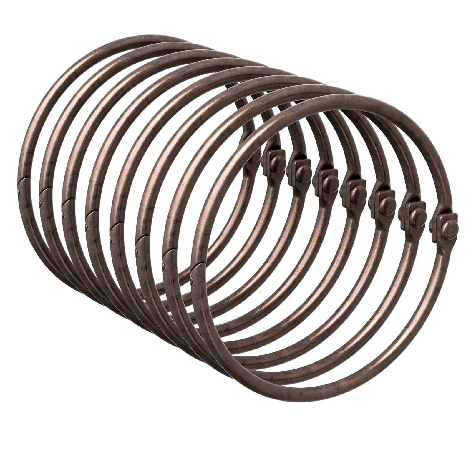 Bathway Shower Curtain Rings, Bronze Shower Curtain Hooks 12 Pcs Anti-Drop Shower Rings for Curtain, Shower Curtain Hooks Rust Proof, Shower Hooks for Shower Curtain Rod, Bronze Curtain Rings 