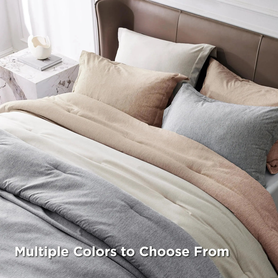 Bedsure King Size Comforter Set - Grey King Comforter Set, Soft Bedding for All Seasons, Cationic Dyed Bedding Set, 3 Pieces, 1 Comforter (104"x90") and 2 Pillow Shams (20"x36"+2") 